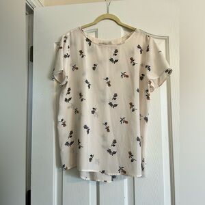 Loft shell top floral shirt